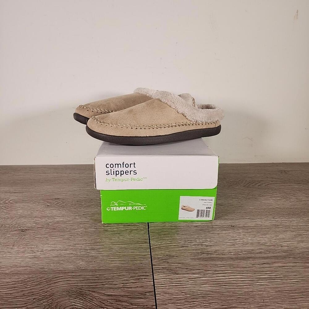 Tempur-Pedic Size 8M Convection Scuff  Womens Natural Casual Slippers TP6029-101